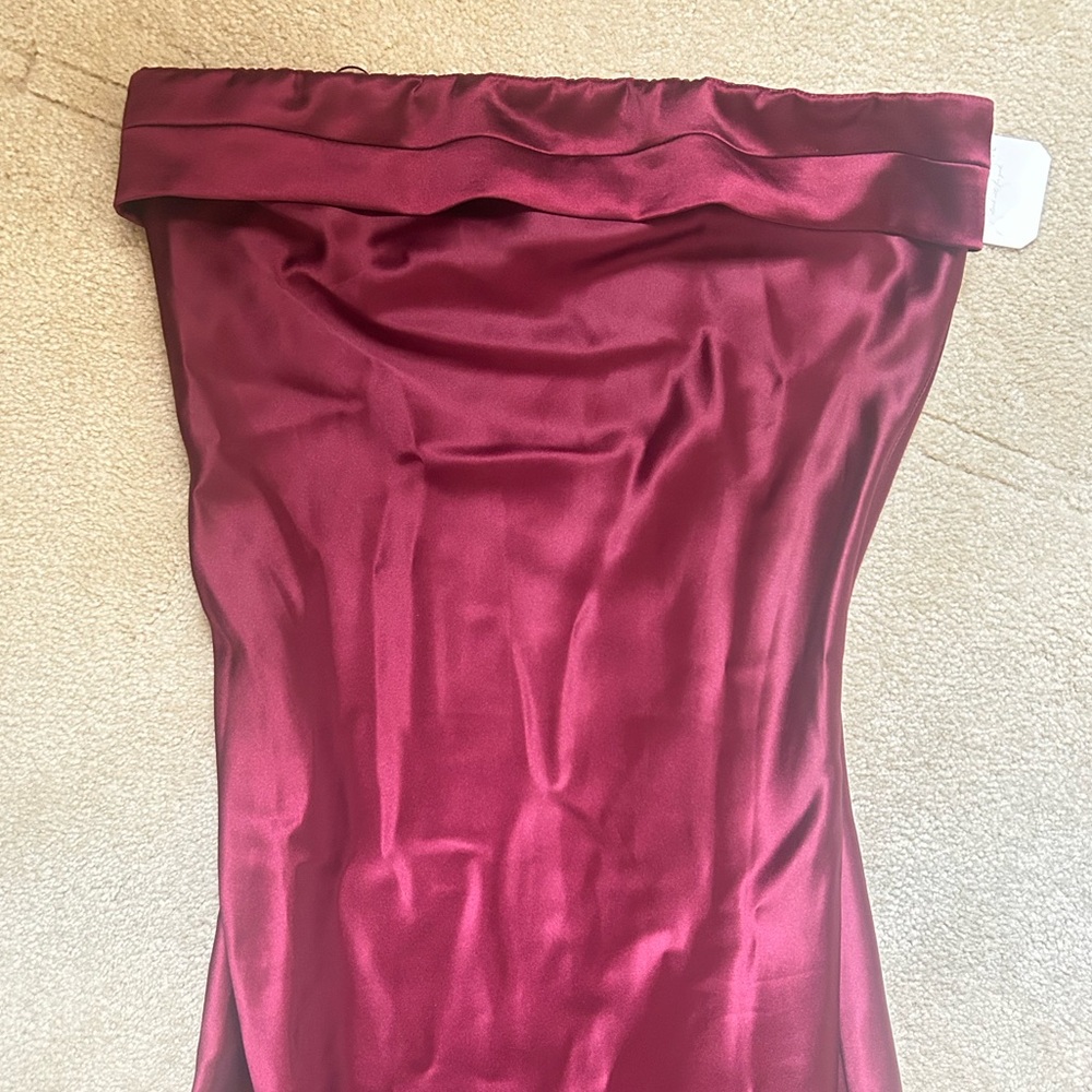 RED Altar’d State Paityn Strapless Maxi Dress